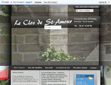 Tablet Screenshot of leclosdesaintamour.com